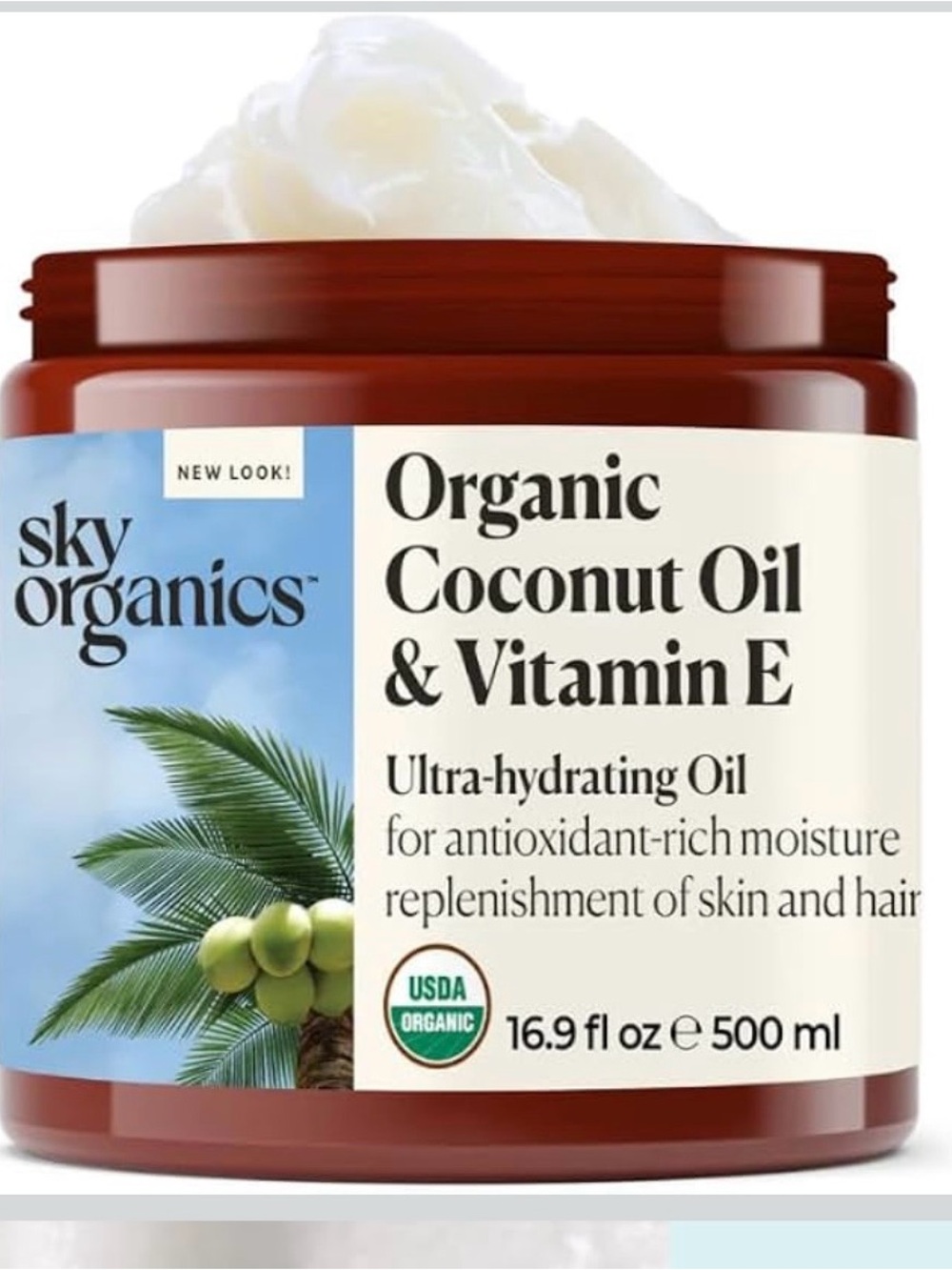 Organic Coconut Oil & Vitamin E Moisturizer - New in Unopened Container